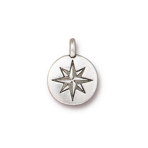 Silver North Star Charm