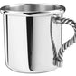 Silver Rope Handle Baby Cup and Porringer Gift Set