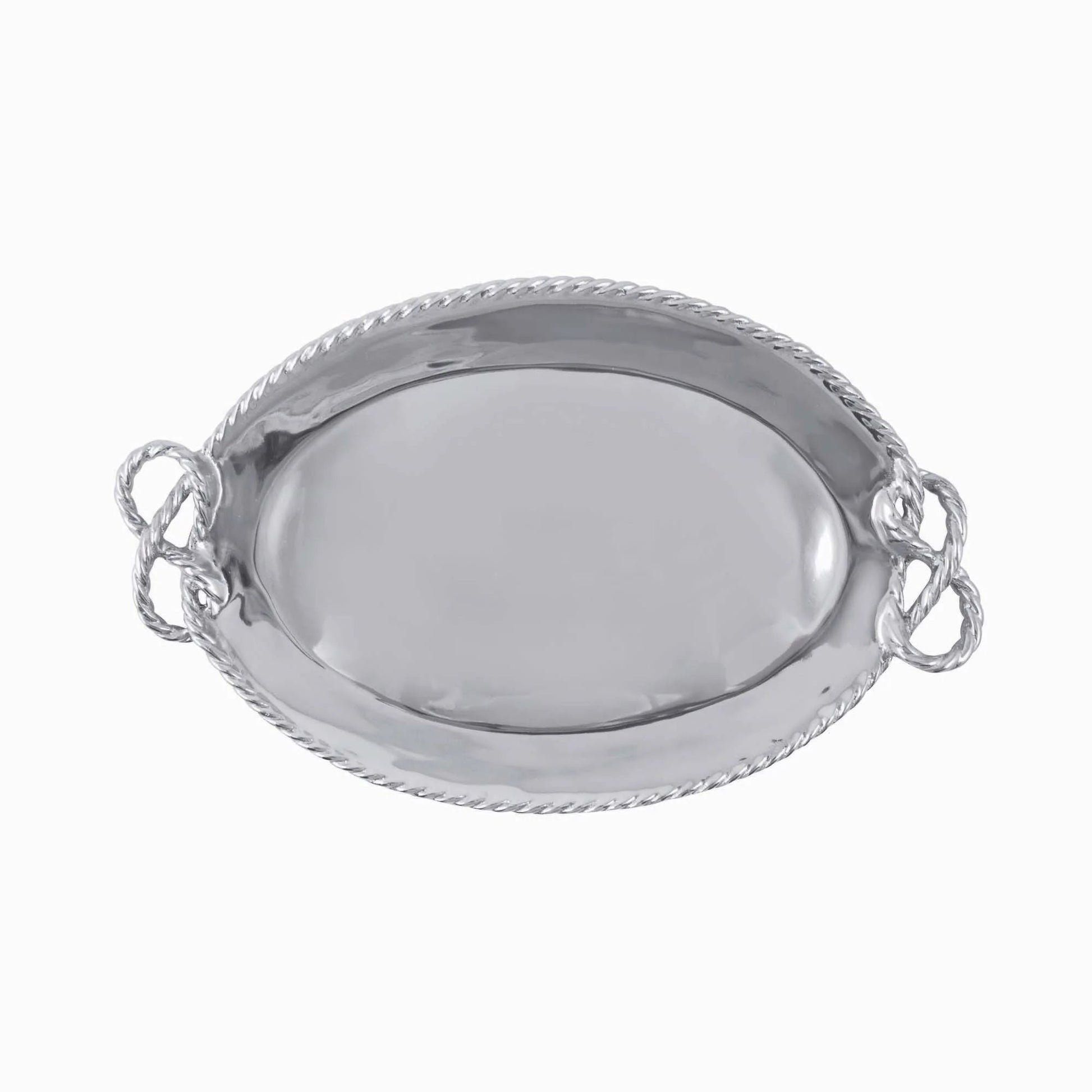 Rope Knot Handled Serving Oval Platter