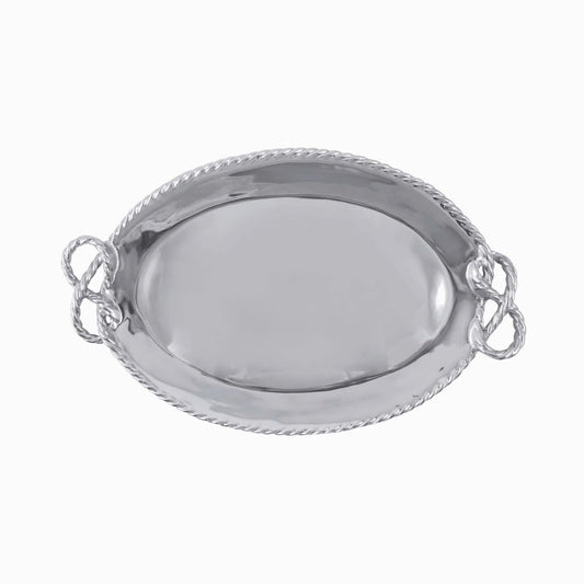 Rope Knot Handled Serving Oval Platter