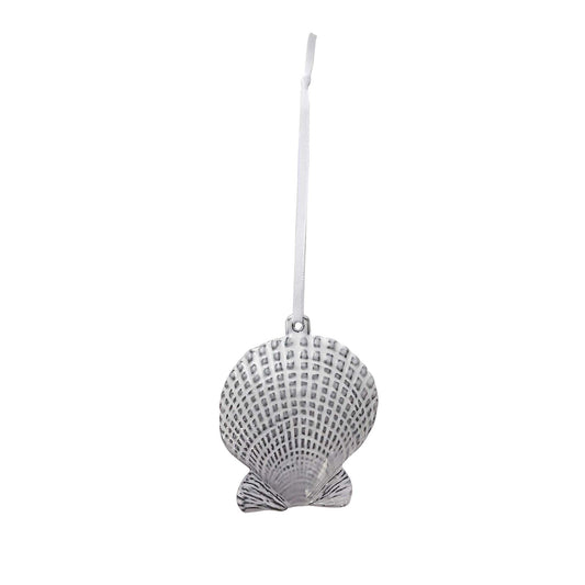 Silver Scallop Ornament