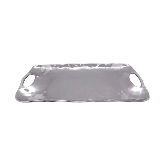Silver Shimmer Handle Tray
