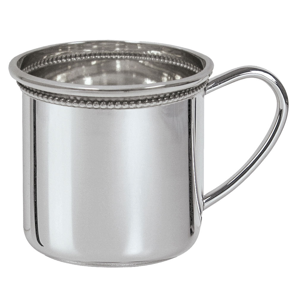 Sterling Silver Baby Cup - Cambridge Cup with Beading