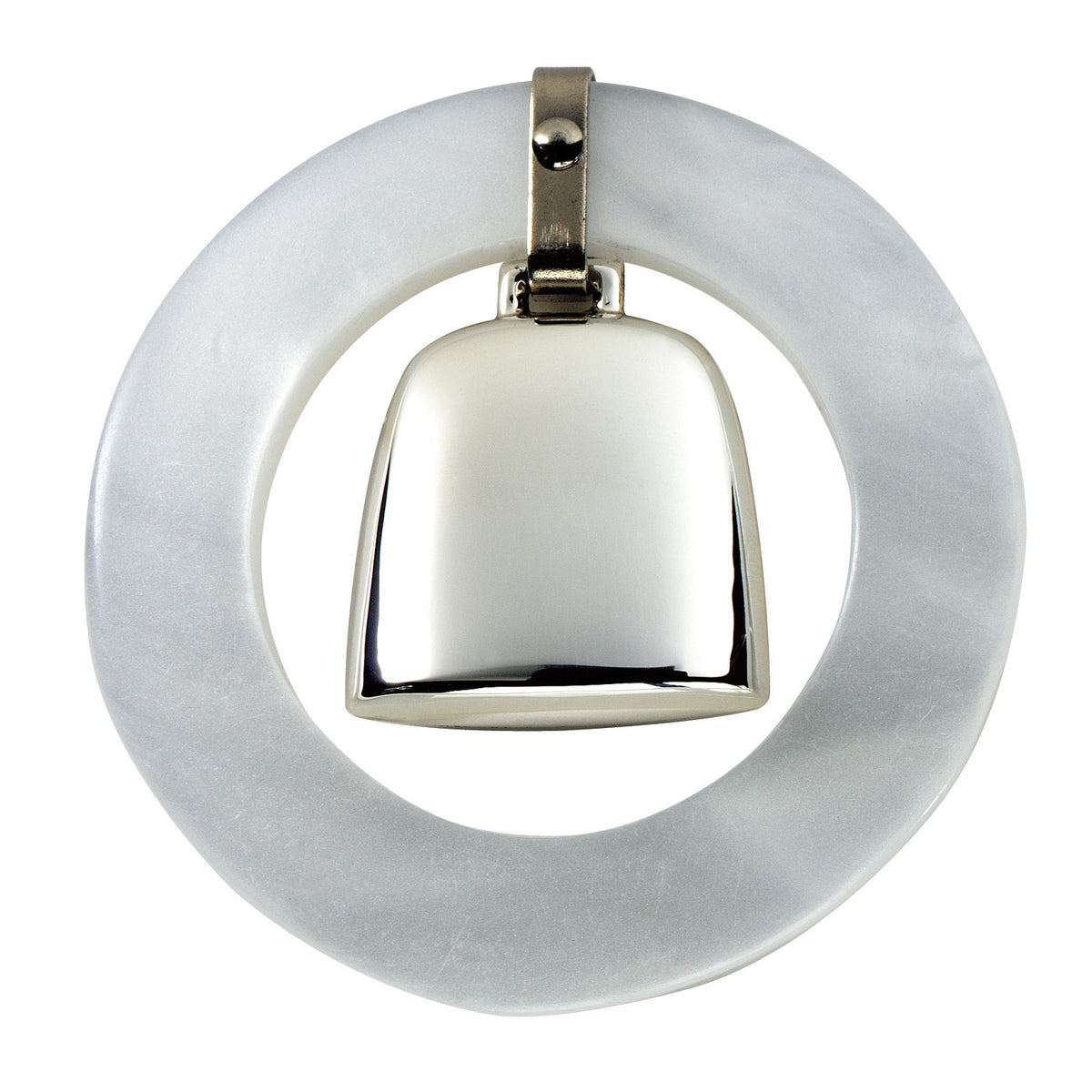 Silver Teether Teething Ring - Sterling Silver - White - Templeton Silver