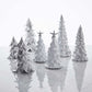 White Ceramic and Silver Trees